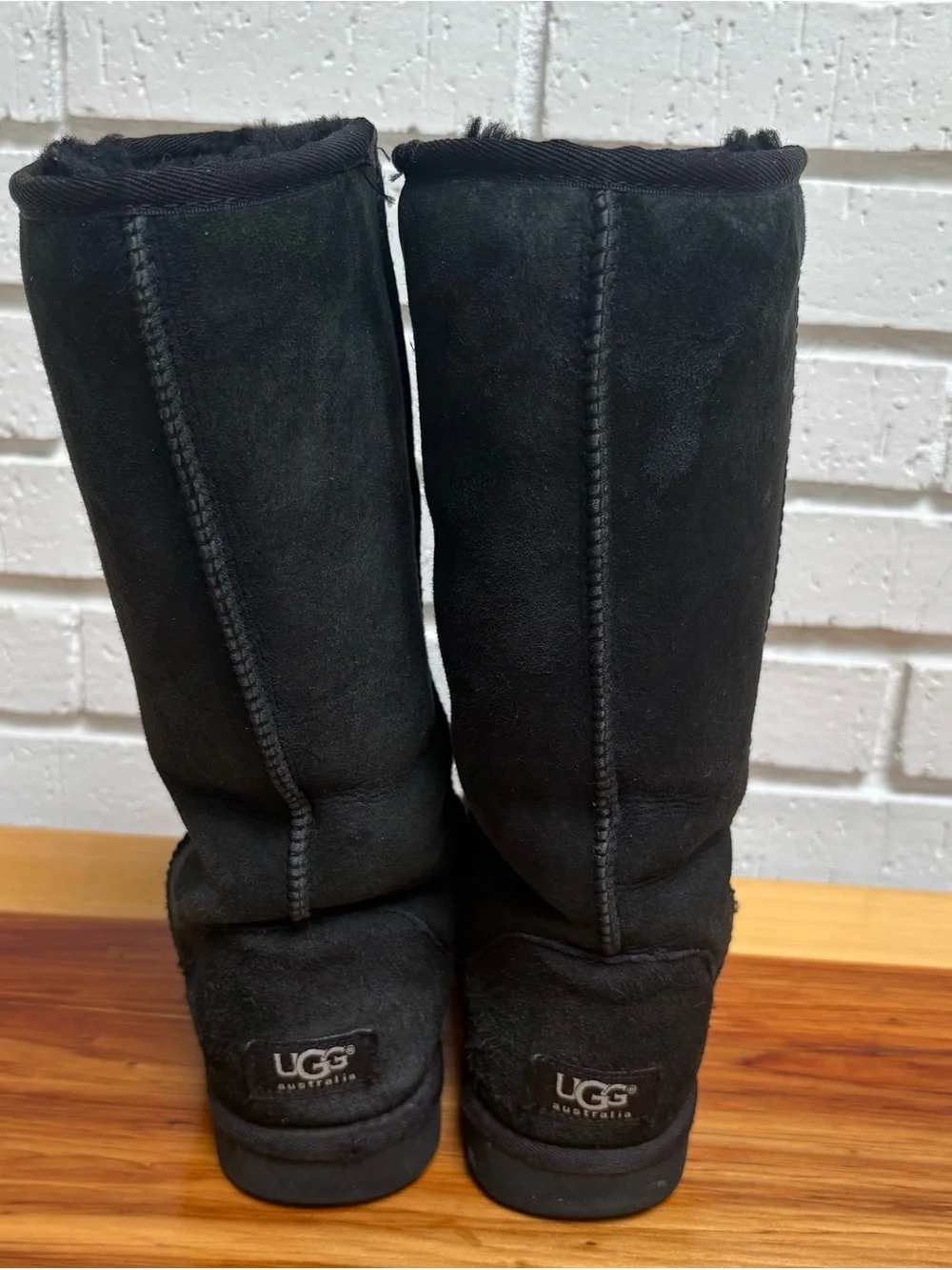 UGG Classic Tall Boots 5815, Black, Size 6